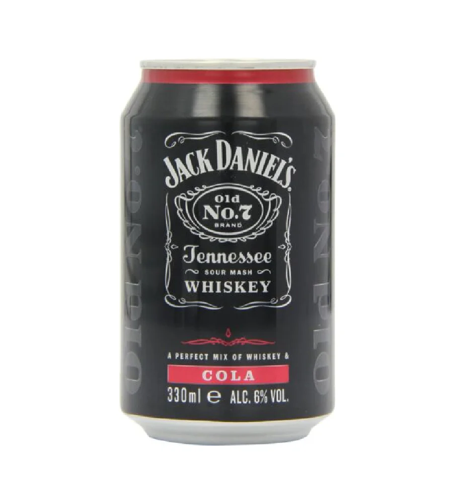 Jack Daniels Tennessee Whiskey and Cola Premixed Cans 330 ml (Pack of 12)