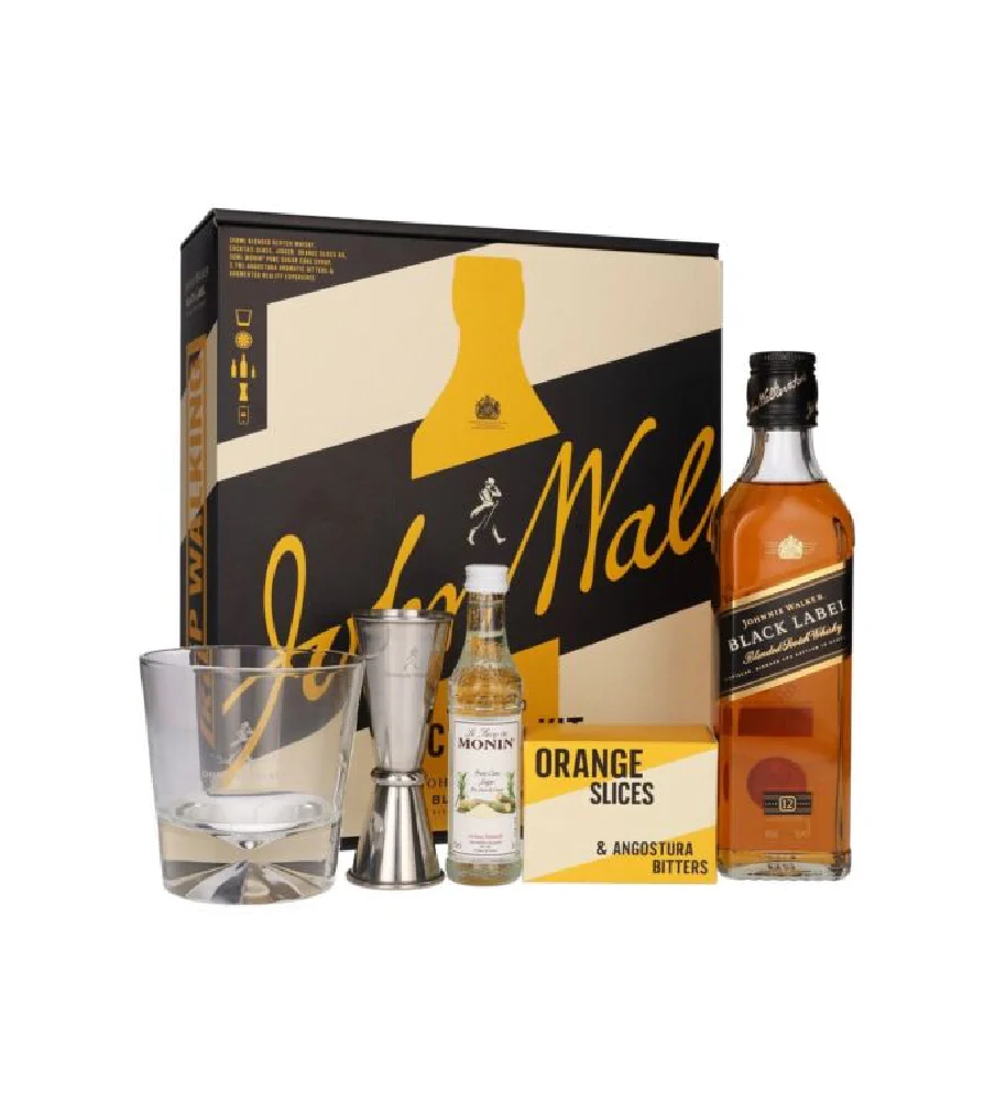 Johnnie Walker Black Label | Not So Old Fashioned Gift Set | Limited Edition | 40% vol | 35cl |